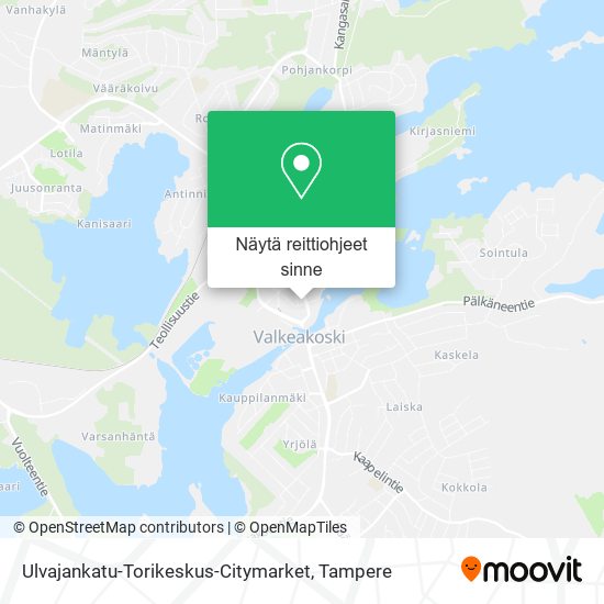 Ulvajankatu-Torikeskus-Citymarket kartta