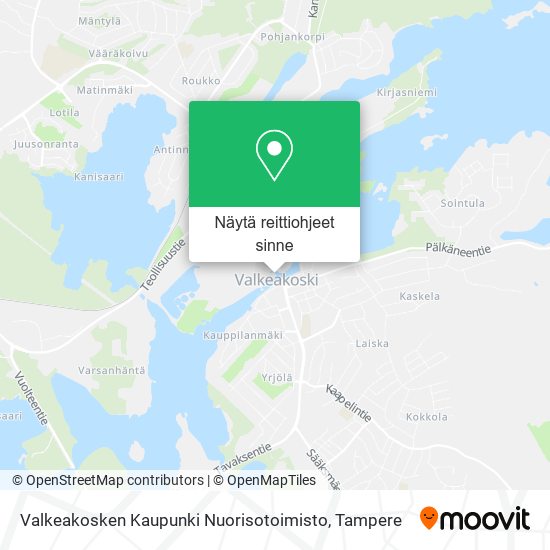 Valkeakosken Kaupunki Nuorisotoimisto kartta