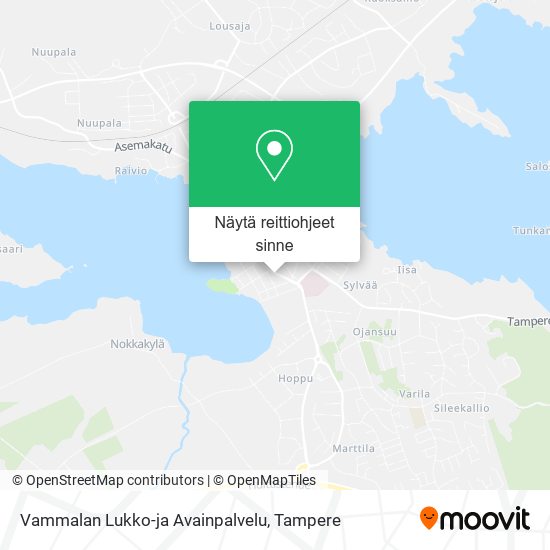 Vammalan Lukko-ja Avainpalvelu kartta