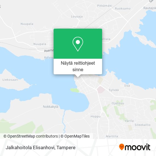 Jalkahoitola Elisanhovi kartta
