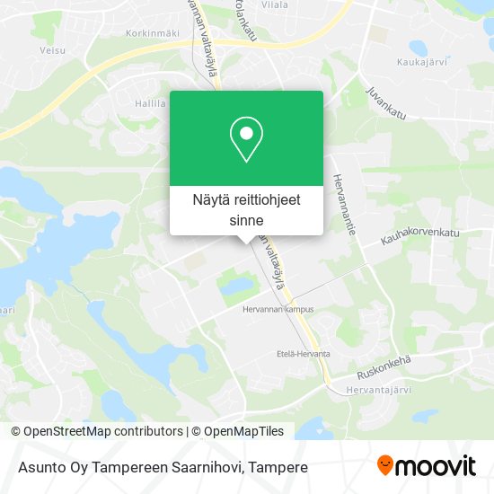 Asunto Oy Tampereen Saarnihovi kartta