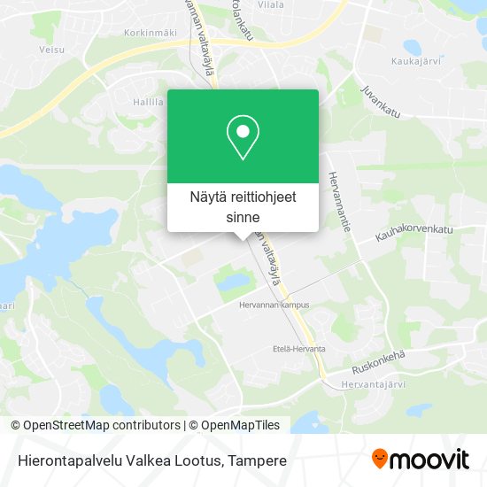 Hierontapalvelu Valkea Lootus kartta