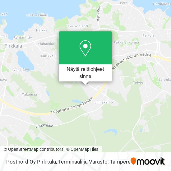 Postnord Oy Pirkkala, Terminaali ja Varasto kartta