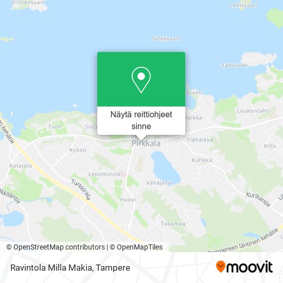 Ravintola Milla Makia kartta