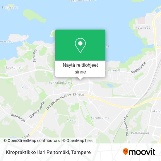 Kiropraktikko Ilari Peltomäki kartta