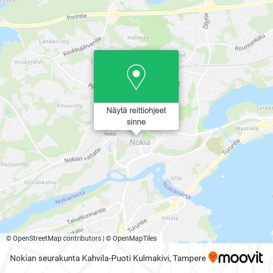 Nokian seurakunta Kahvila-Puoti Kulmakivi kartta