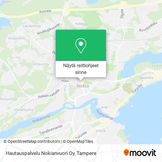 Hautauspalvelu Nokianvuori Oy kartta