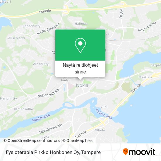 Fysioterapia Pirkko Honkonen Oy kartta