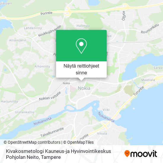 Kivakosmetologi Kauneus-ja Hyvinvointikeskus Pohjolan Neito kartta