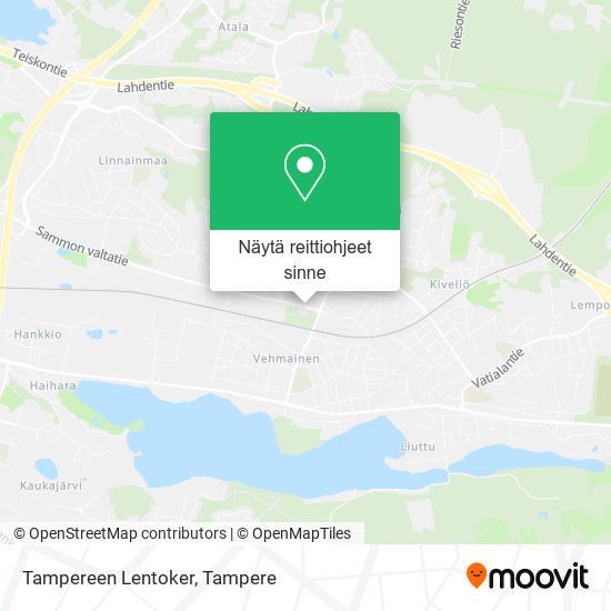 Tampereen Lentoker kartta