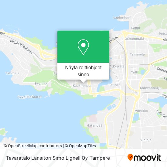 Tavaratalo Länsitori Simo Lignell Oy kartta