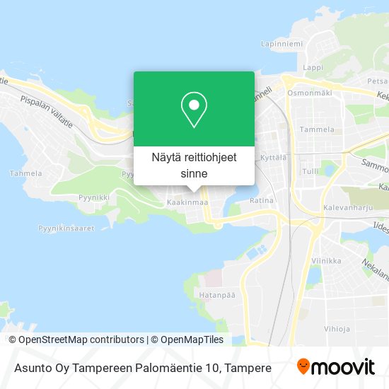 Asunto Oy Tampereen Palomäentie 10 kartta