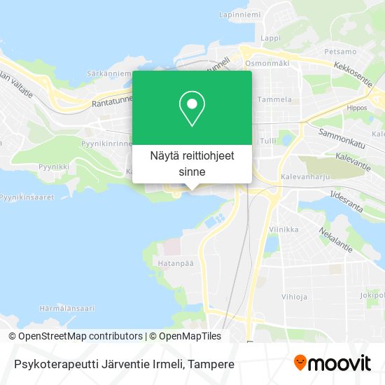 Psykoterapeutti Järventie Irmeli kartta