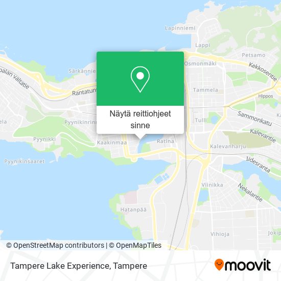 Tampere Lake Experience kartta