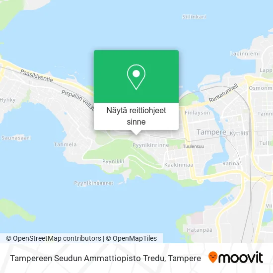Tampereen Seudun Ammattiopisto Tredu kartta