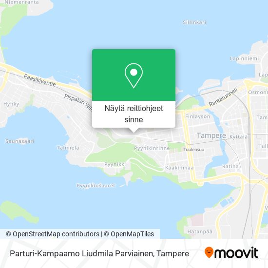 Parturi-Kampaamo Liudmila Parviainen kartta