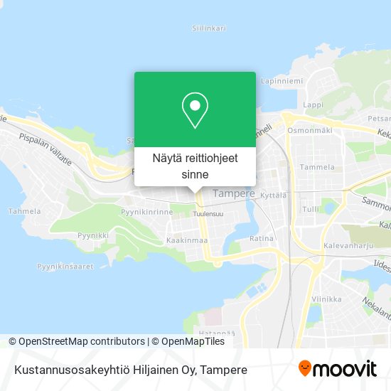 Kustannusosakeyhtiö Hiljainen Oy kartta
