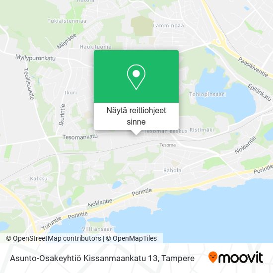 Asunto-Osakeyhtiö Kissanmaankatu 13 kartta