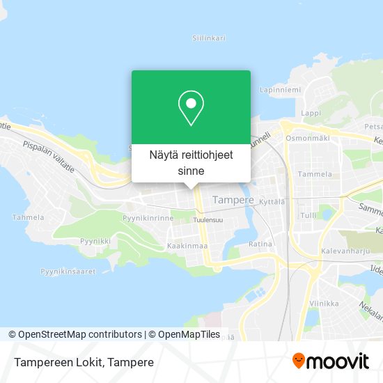 Tampereen Lokit kartta
