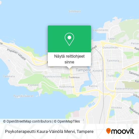 Psykoterapeutti Kaura-Väinölä Mervi kartta