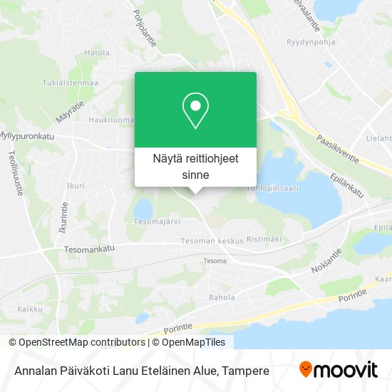 Annalan Päiväkoti Lanu Eteläinen Alue kartta