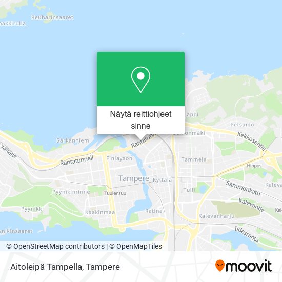 Aitoleipä Tampella kartta