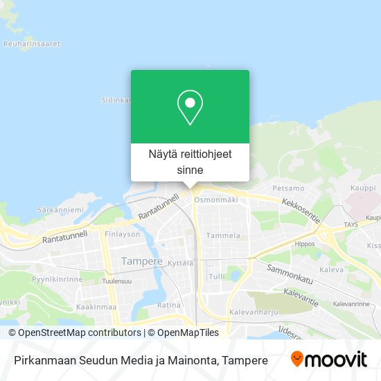 Pirkanmaan Seudun Media ja Mainonta kartta