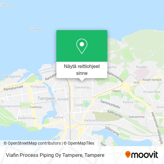 Viafin Process Piping Oy Tampere kartta