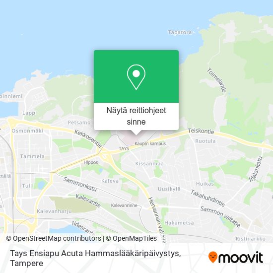 Tays Ensiapu Acuta Hammaslääkäripäivystys kartta