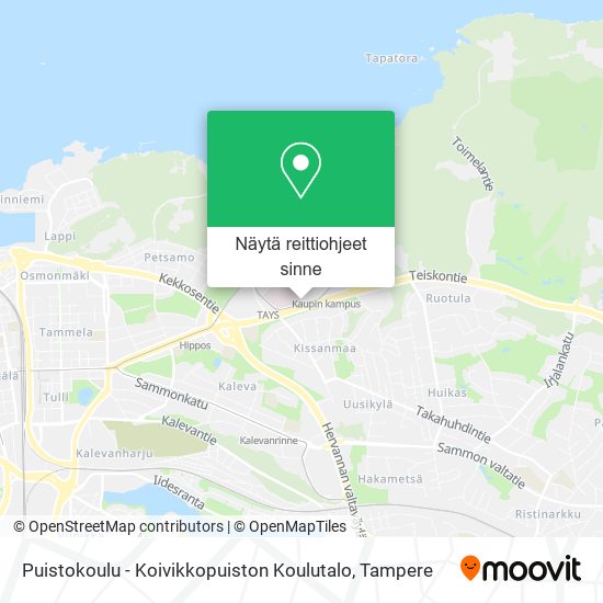 Puistokoulu - Koivikkopuiston Koulutalo kartta