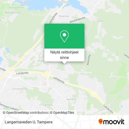 Langemaveden U kartta