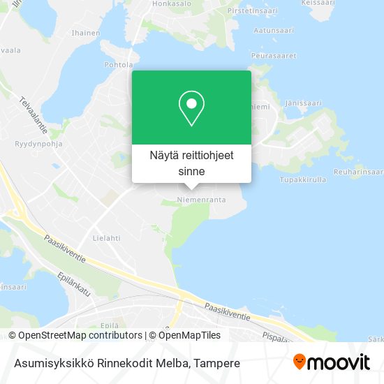 Asumisyksikkö Rinnekodit Melba kartta