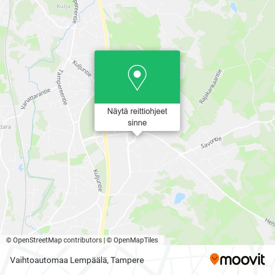 Vaihtoautomaa Lempäälä kartta