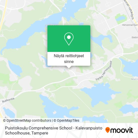 Puistokoulu Comprehensive School - Kalevanpuisto Schoolhouse kartta