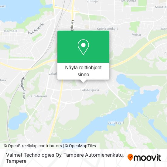 Valmet Technologies Oy, Tampere Automiehenkatu kartta