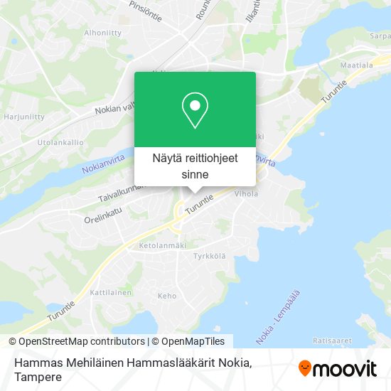 Hammas Mehiläinen Hammaslääkärit Nokia kartta