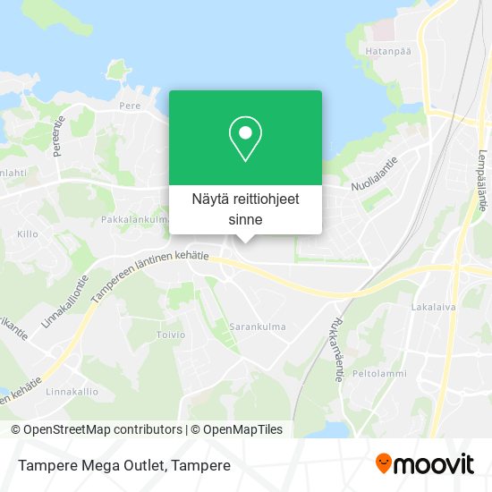 Tampere Mega Outlet kartta