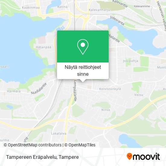 Tampereen Eräpalvelu kartta