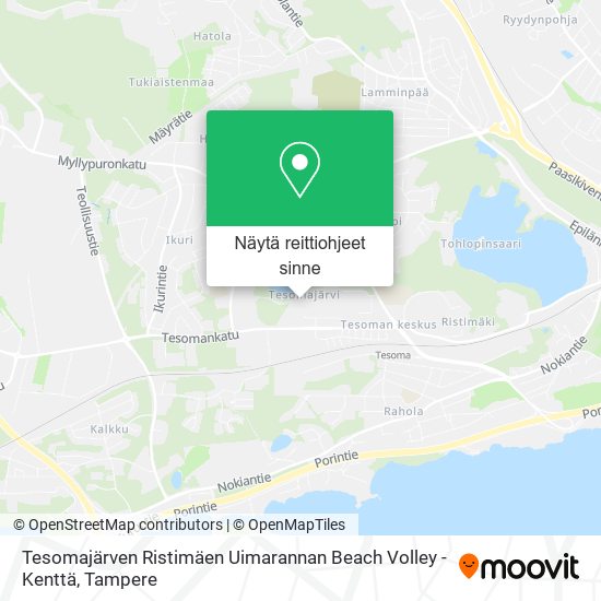 Tesomajärven Ristimäen Uimarannan Beach Volley -Kenttä kartta