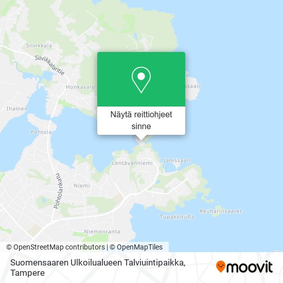 Suomensaaren Ulkoilualueen Talviuintipaikka kartta