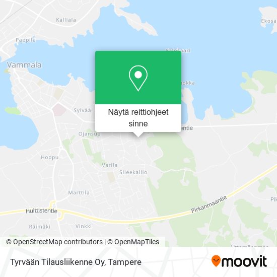 Tyrvään Tilausliikenne Oy kartta