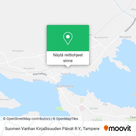 Suomen Vanhan Kirjallisuuden Päivät R.Y. kartta
