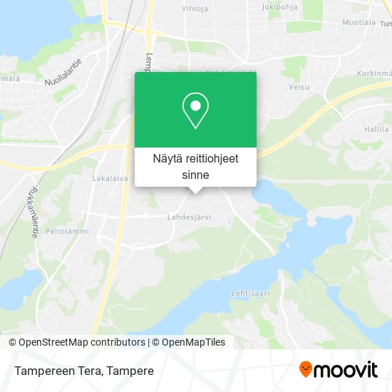 Tampereen Tera kartta