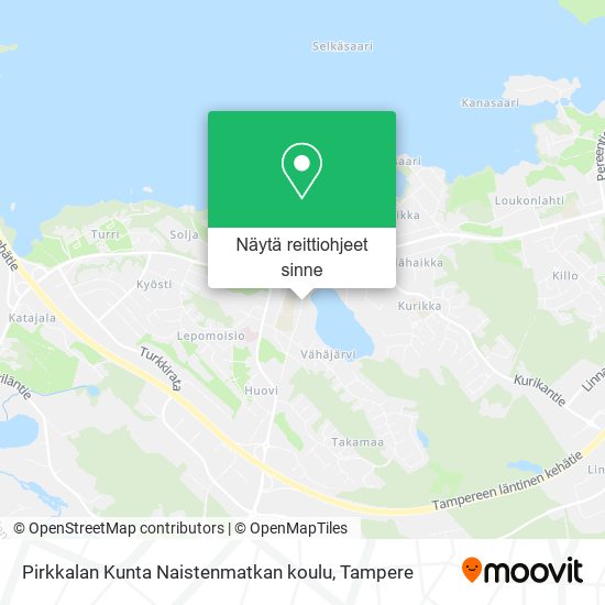 Pirkkalan Kunta Naistenmatkan koulu kartta