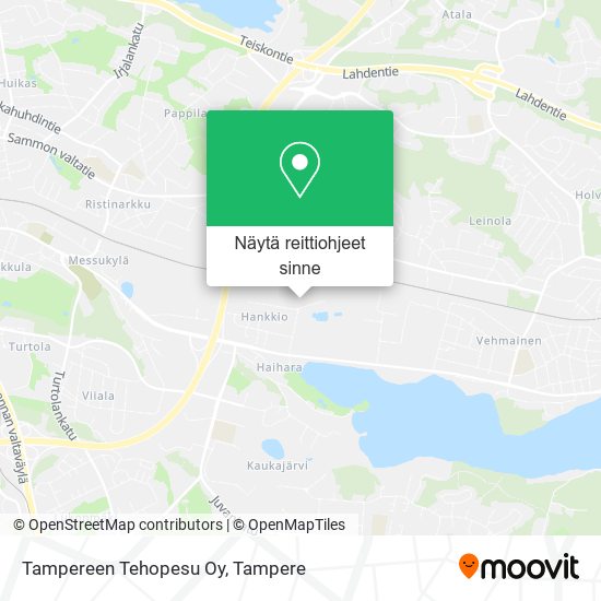 Tampereen Tehopesu Oy kartta