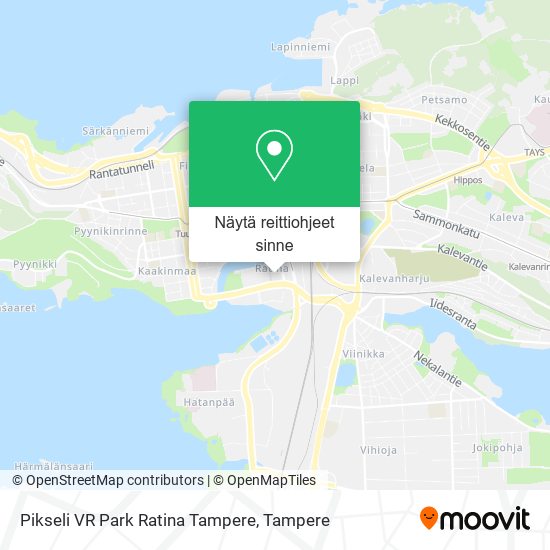 Pikseli VR Park Ratina Tampere kartta