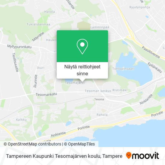 Tampereen Kaupunki Tesomajärven koulu kartta