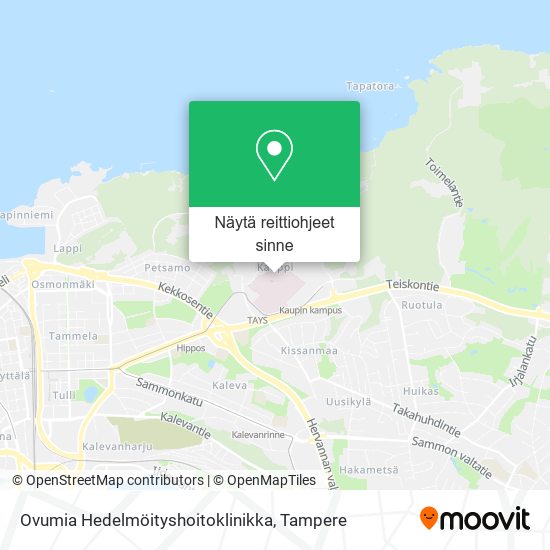 Ovumia Hedelmöityshoitoklinikka kartta