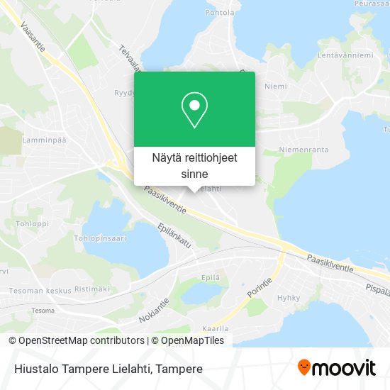 Hiustalo Tampere Lielahti kartta