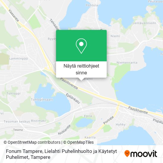 Fonum Tampere, Lielahti Puhelinhuolto ja Käytetyt Puhelimet kartta